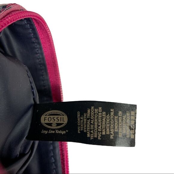 FOSSIL Key Per Small Cosmetic Bag Travel Pouch Polka Dots - Picture 6 of 9